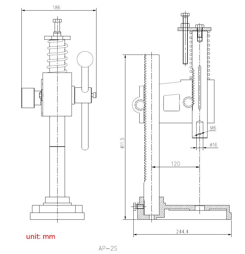 Presse à tonnelle AP-1S 1 tonne, ajustez les outils de bijoux de hauteur de presse