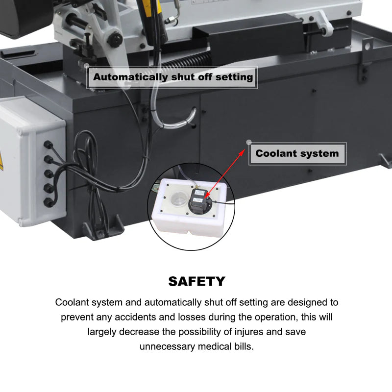 KAKA Industrial BS-1018B 10" Metal Cutting Band Saw Machine. 220V-60HZ-1PH.