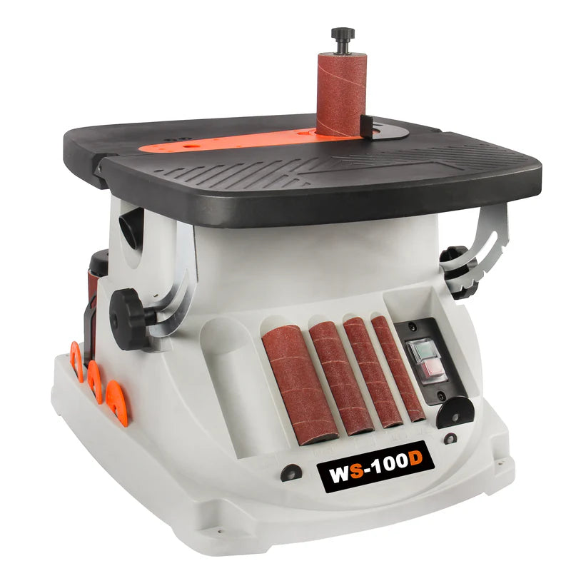 KAKA INDUSTRIAL WS-100D Vertical Oscillating Spindle Sander & Belt Sander, 2 IN 1 Combination Woodworking Machine