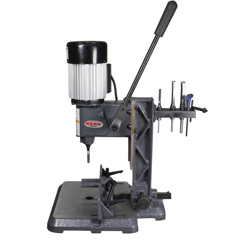 Kaka industrial MS-3816 Woodworking Mortise Machine, 1/2 HP, 1725RPM Powermatic Mortiser With Chisel Bit Sets, Benchtop Mortising Machine, For Making Round Holes Square Holes, Or Special Square Holes In Wood