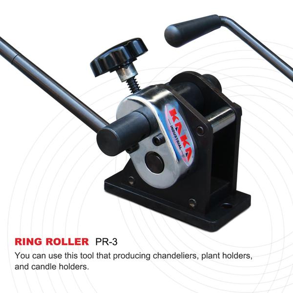 PR-3 Manual Plate Steel Ring Roll Bender, 3” Diameter Portable